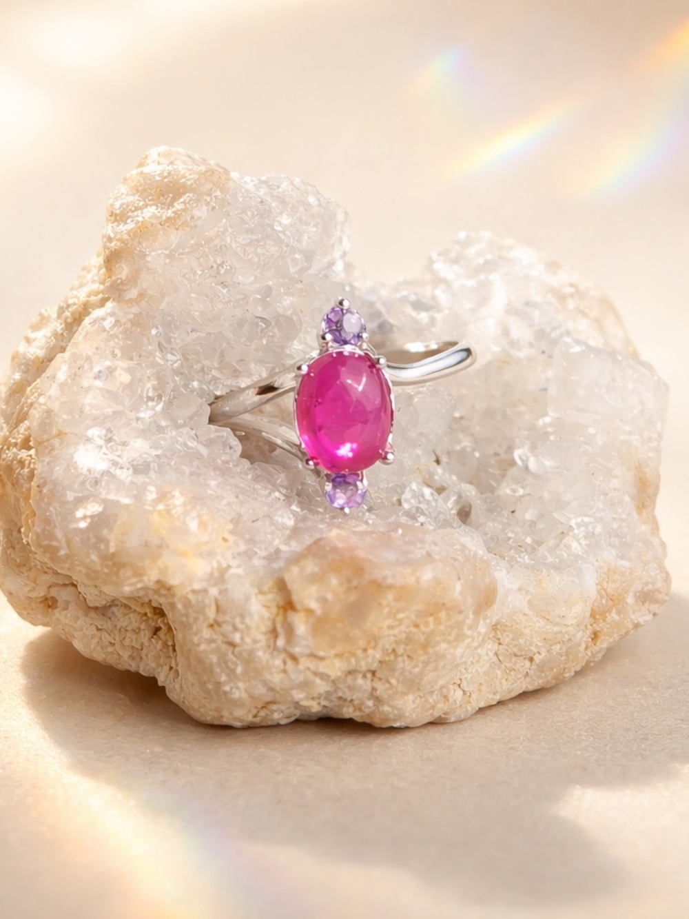 Ruby & Amethyst Ring - Picture 11 of 11